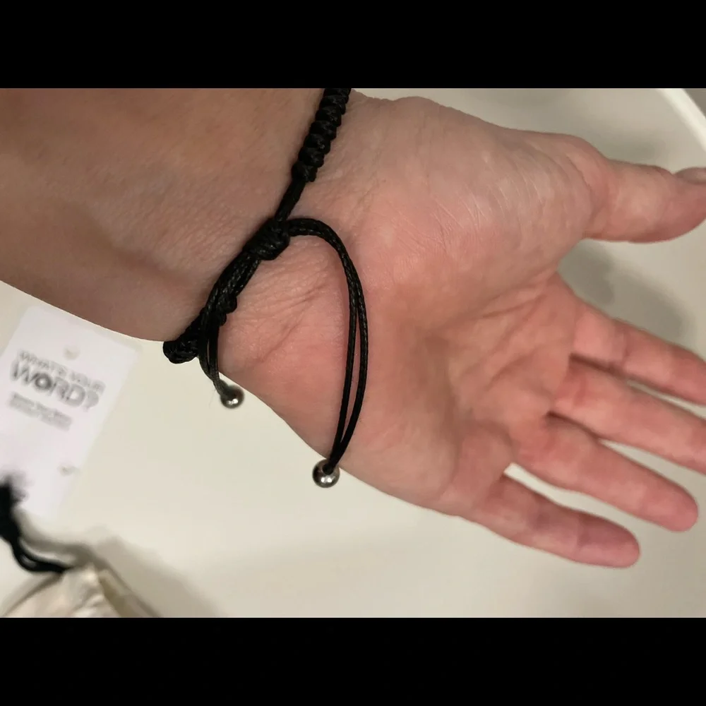My intent fearless bracelet black silver new in bag
